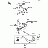 Схема узла: Переключатель передач для Kawasaki ZX900 GPZ900R