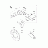 Схема вузла: Заднє гальмо для Kawasaki EX250 Ninja 250