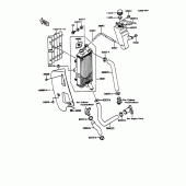 Схема вузла: Радіатор (1/2) для Kawasaki KMX125