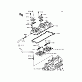 Схема узла: Клапанная крышка для Kawasaki ZX600 Ninja ZX-6R