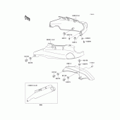 Схема узла: Side covers/chain cover(1/2) для Kawasaki ZX1100 Ninja ZX-11