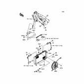 Схема вузла: Радіатор для Kawasaki ZR1200 ZRX1200 DAEG