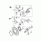Схема узла: Задний тормоз для Kawasaki ZR1000 Z1000 ABS