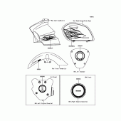 Схема вузла: Decals(Orange) для Kawasaki VN1700 Vulcan 1700 Voyager Custom ABS