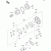 Схема вузла: Масляний насос для Kawasaki BN125 Eliminator