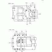 Схема вузла: Болти картера двигуна для Kawasaki EN500 Vulcan 500 LTD