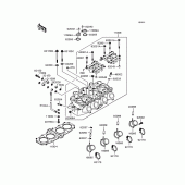 Схема вузла: Головка циліндра для Kawasaki ZX400 ZZR400