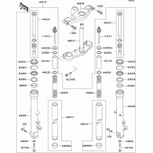 Схема узла: Передняя вилка(zx600-e4/e5) для Kawasaki ZX600 ZZ-R600