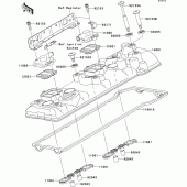 Схема узла: Клапанная крышка для Kawasaki ZG1400 1400GTR ABS
