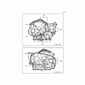 Схема вузла: Болти картера двигуна для Kawasaki VN900 Vulcan 900 Classic LT