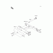 Схема вузла: Задній важіль (маятник) для Kawasaki VN1600 Vulcan 1600 Mean Streak