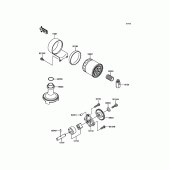 Схема вузла: Масляний насос для Kawasaki EJ800 W800