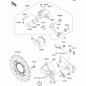 Схема вузла: Заднє гальмо для Kawasaki EX650 Ninja 650 ABS