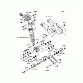Схема узла: Подвеска для Kawasaki KX250/ KX252 KX250F