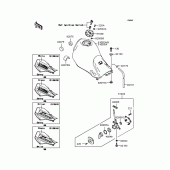 Схема вузла: Паливний бак для Kawasaki KL250 KL250 Super Sherpa