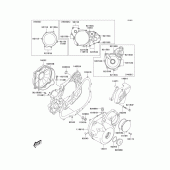 Схема вузла: Engine cover(s) для Kawasaki KLX400 KLX400SR