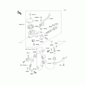 Схема вузла: Передній гальмівний циліндр для Kawasaki VN800 Vulcan 800 Drifter