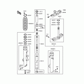 Схема узла: Вилка передней оси для Kawasaki KLE250 Anhelo