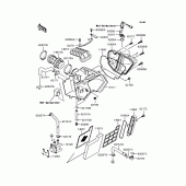 Схема узла: Воздушный фильтр для Kawasaki KL250 KL250 Super Sherpa