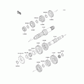 Схема узла: Трансмиссия для Kawasaki KX250/ KX252 KX250