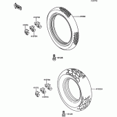 Схема узла: Шины для Kawasaki VN750 VN750 Twin