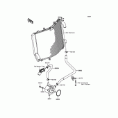 Схема узла: Масляный охладитель для Kawasaki ZX1400 ZZR1400 ABS