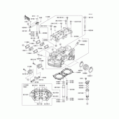 Схема вузла: Головка циліндра для Kawasaki EJ650 W650