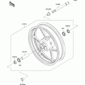 Схема вузла: Ступиця переднього колеса для Kawasaki ZR750 Z750