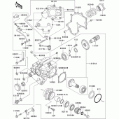 Схема вузла: Front bevel gear(1/3) для Kawasaki VN1500 VN1500 Classic FI