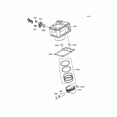 Схема вузла: Циліндр & Поршень для Kawasaki BR250 Z250SL ABS