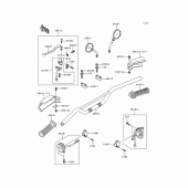 Схема вузла: Кермо & Пульт управління рульовим для Kawasaki KMX125