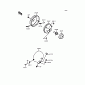 Схема узла: Фара для Kawasaki VN400 Vulcan