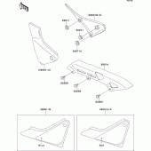 Схема вузла: Side covers/chain cover(zr550-b2) для Kawasaki ZR550 Zephyr