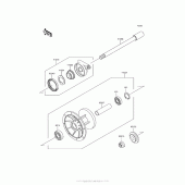 Схема узла: Ступица переднего колеса для Kawasaki KL650 KLR650