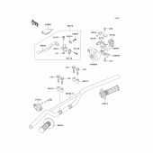 Схема узла: Руль & Пульт управления рулевой для Kawasaki KX85 KX85