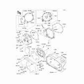 Схема узла: Left engine cover(s) для Kawasaki VN1500 Vulcan 1500 Classic FI