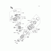 Схема узла: Цилиндр & Поршень для Kawasaki VN1500 Vulcan 1500 Classic FI