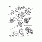 Схема узла: Сцепление для Kawasaki VN1700 VN1700 Classic Tourer ABS