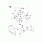 Схема вузла: Заднє гальмо для Kawasaki ER400 ER-4N