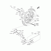Схема вузла: Ступиця заднього колеса для Kawasaki KLX125 KLX125L