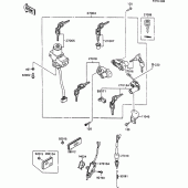 Схема узла: Замок зажигания для Kawasaki ZX600 GPX600R