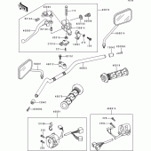 Схема вузла: Кермо & Пульт управління кермовим для Kawasaki ZR750 ZR-7