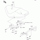 Схема узла: Сиденье для Kawasaki VN1500 VN1500 Drifter