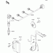 Схема узла: Система зажигания для Kawasaki ZX600 Ninja ZX-6R