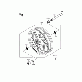 Схема узла: Ступица переднего колеса для Kawasaki ZX1000 Ninja ZX-10RR