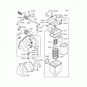 Схема узла: Воздушный фильтр для Kawasaki ZR1100 Zephyr 1100