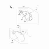 Схема узла: Крышка боковая для Kawasaki KX500