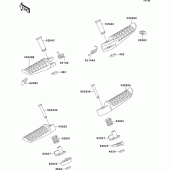 Схема узла: Подножки для Kawasaki ZX600 ZZ-R600