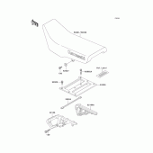 Схема узла: Сиденье для Kawasaki KL650 KLR650