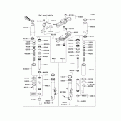 Схема вузла: Вилка передньої осі для Kawasaki VN1700 Vulcan 1700 Nomad